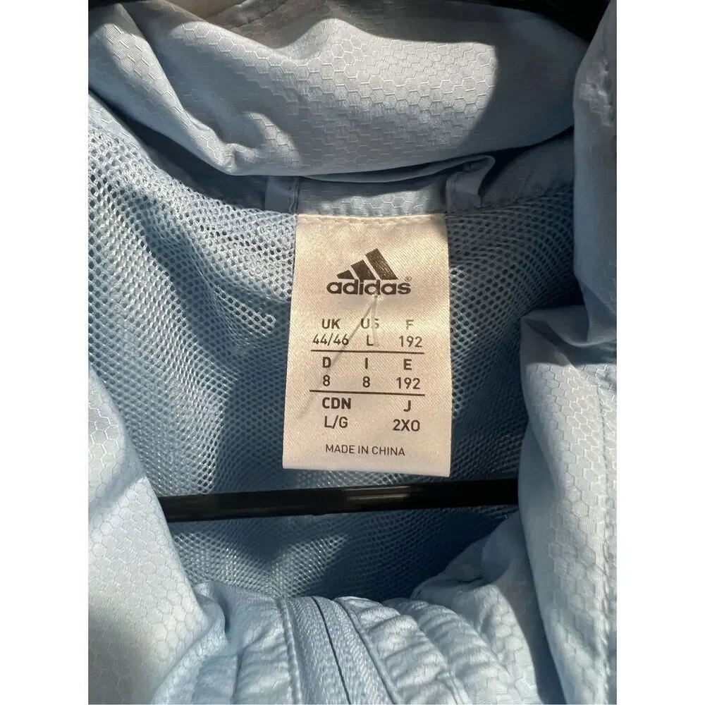 Adidas MLS SPORTING KANSAS CITY Grey Men's L Full-Zip windbreaker/rain Jacket